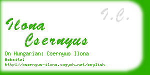 ilona csernyus business card